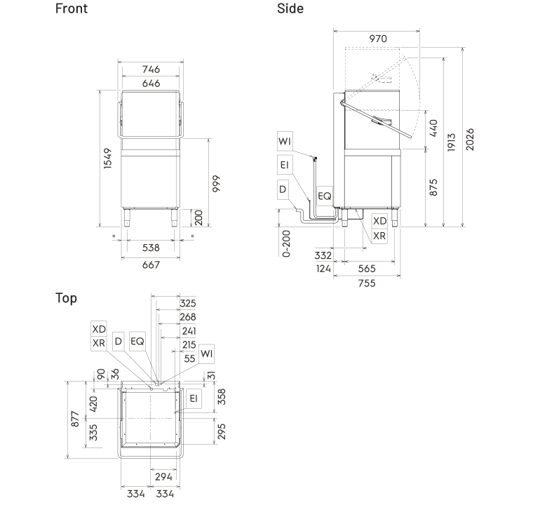 業務用食洗機・食器洗浄機の製品画像