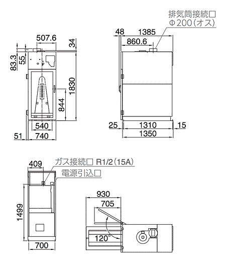 Gas dryer for futon mattresses FDG Series