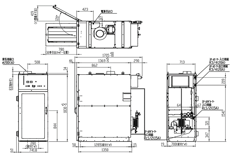 施設向け リフレッシュスチーマー　FRDG-150S