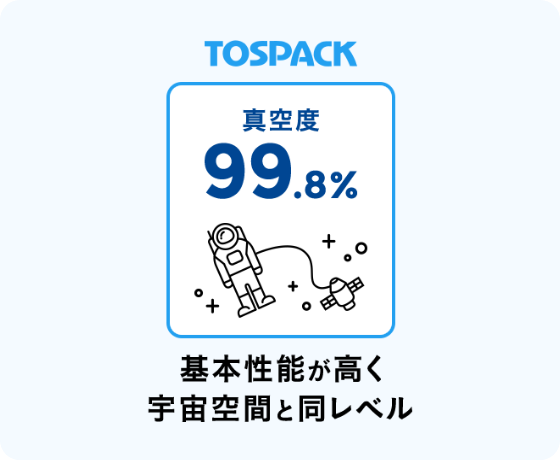 TOSPACKは真空度が高い、真空パック機（真空包装機）利用シーン