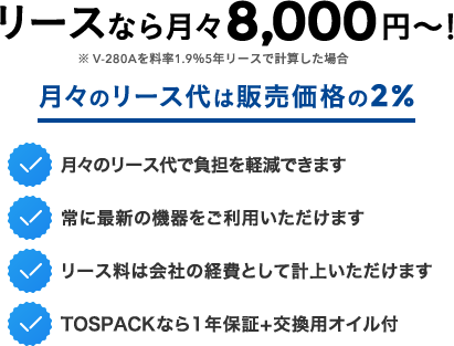 リースなら月々8,360円～！